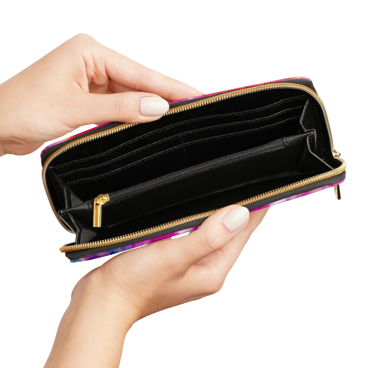 1 Zipper Wallet - Blind Hippie Pink Tie-Dye