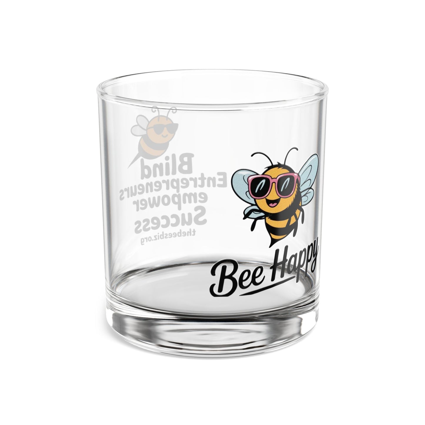 Empowering Rocks Glass, Cheers to Entrepreneurs - Unique Gift, Barware, Motivational Quote, Home Decor, Bee-Themed Drinkware