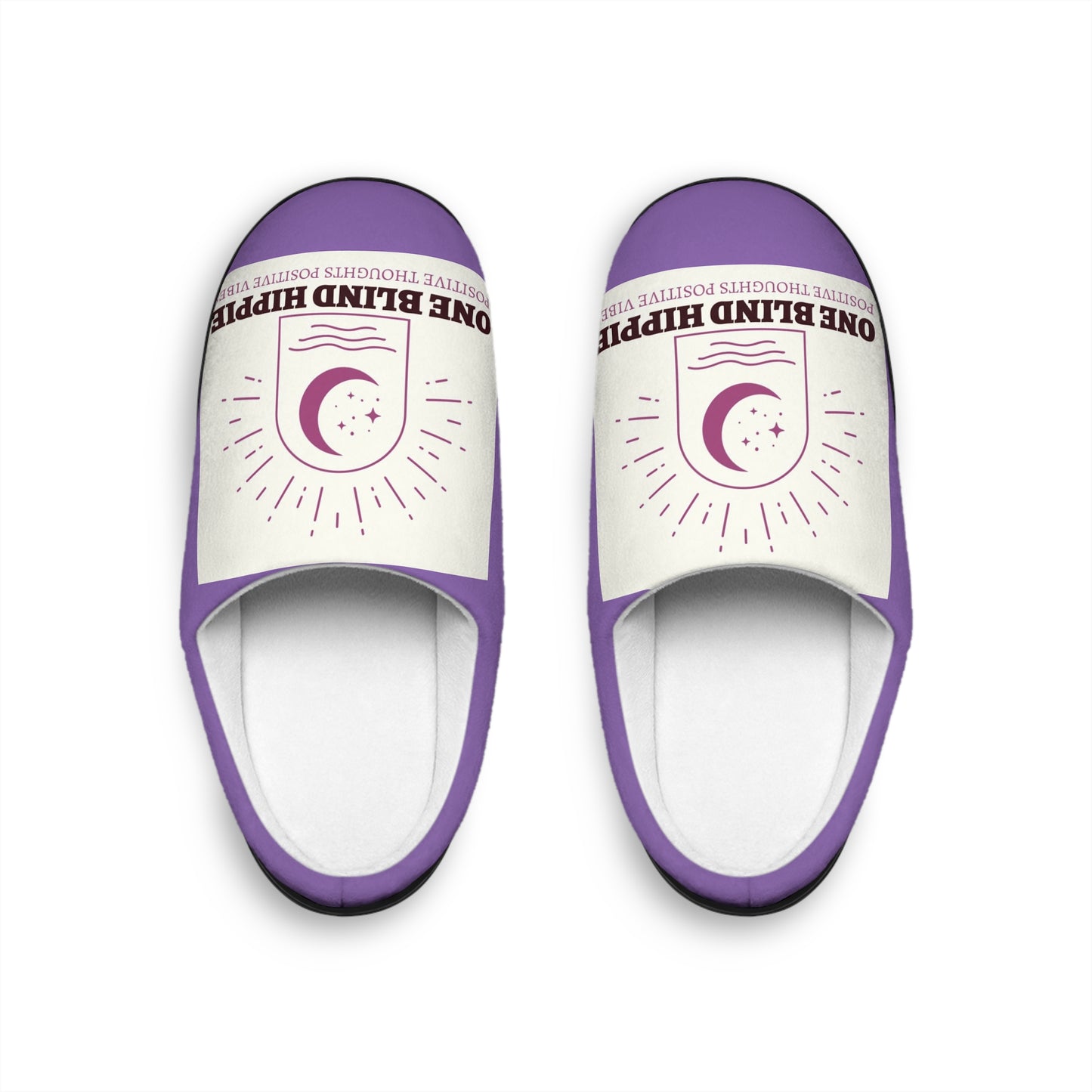 1 pair Slippers - Positive Thoughts, Positive Vibes - Women's Indoor Slippers