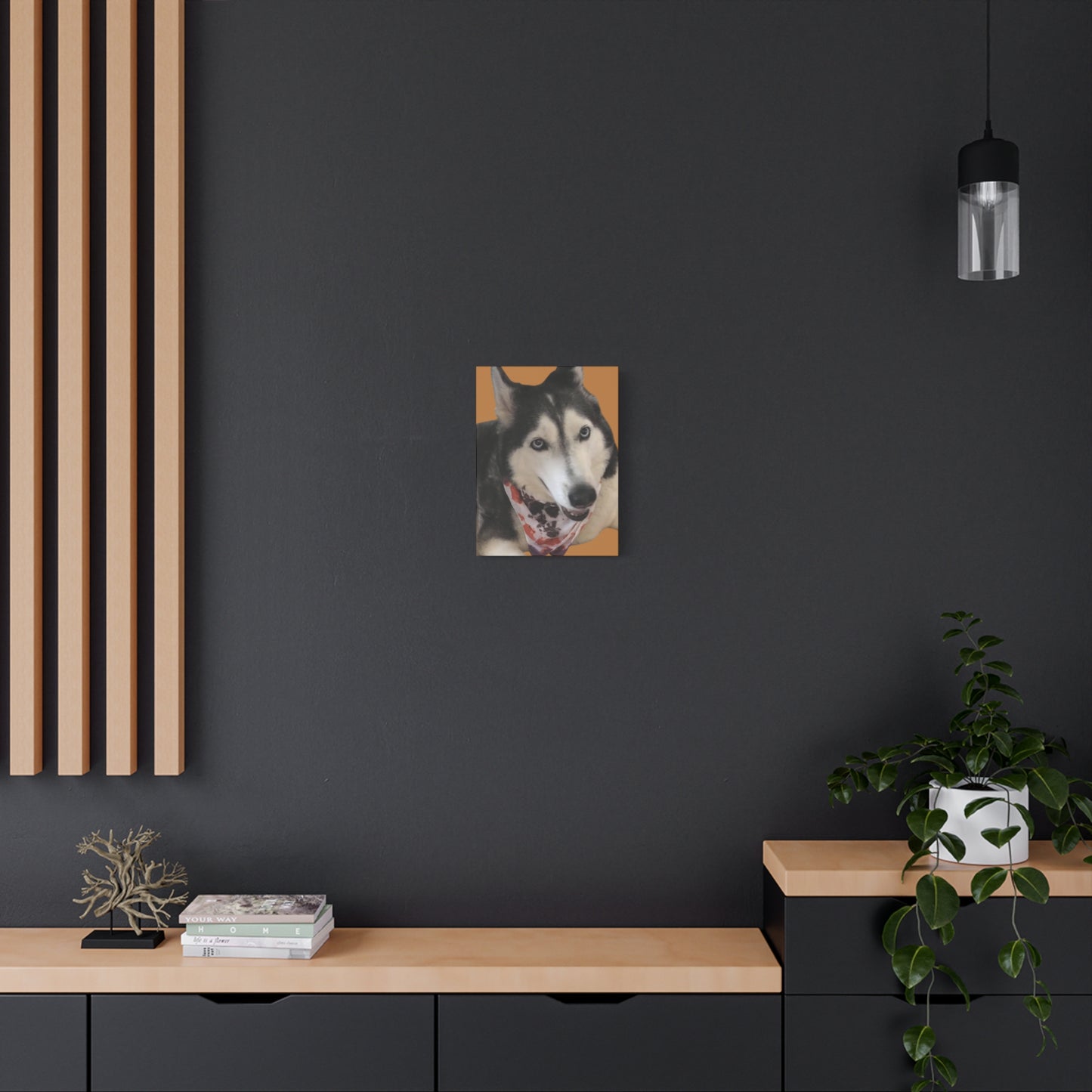 Canvas Print - Niya Beautiful Husky with Tie-Dye Bandanna