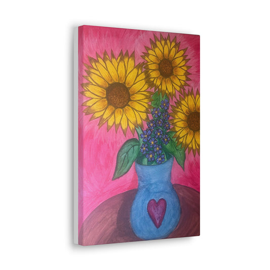 1 Canvas Wall Art - Sunflower Creation by Charleane
