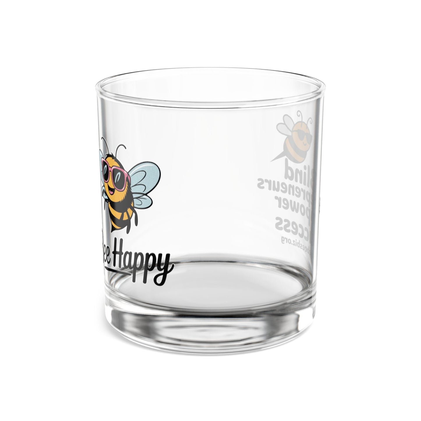 Empowering Rocks Glass, Cheers to Entrepreneurs - Unique Gift, Barware, Motivational Quote, Home Decor, Bee-Themed Drinkware