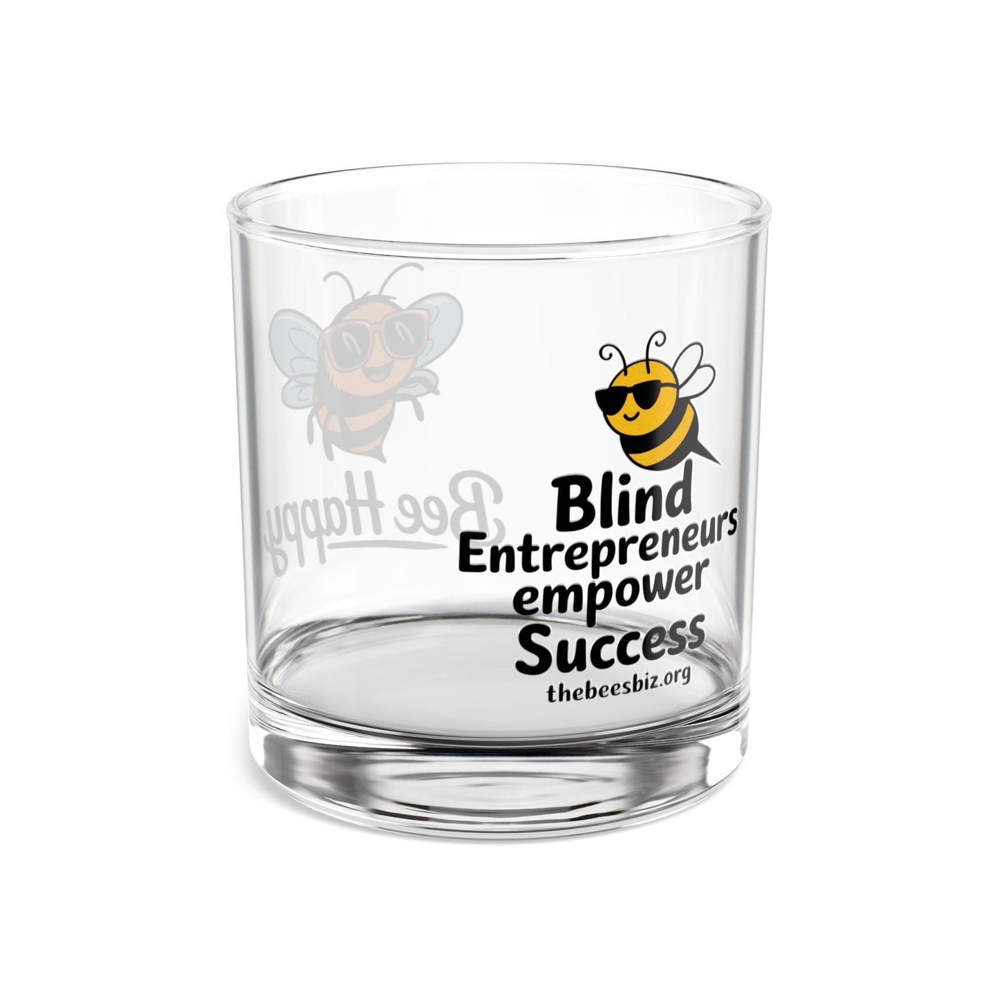 Empowering Rocks Glass, Cheers to Entrepreneurs - Unique Gift, Barware, Motivational Quote, Home Decor, Bee-Themed Drinkware